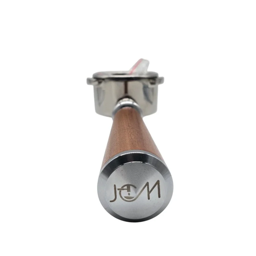 54mm Double Spout Portafilter Breville Espresso Red Rosewood 18g Filter Puck